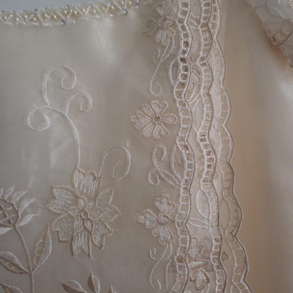 Elegant Cream Lace Dress - Picture 4 of 10